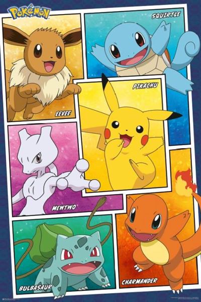 Pokemon - Character Panels Poster