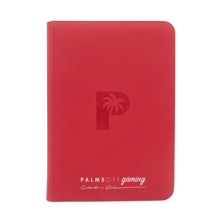 Palms Off Gaming - Collector's Series TOP LOADER Zip Binder - RED
