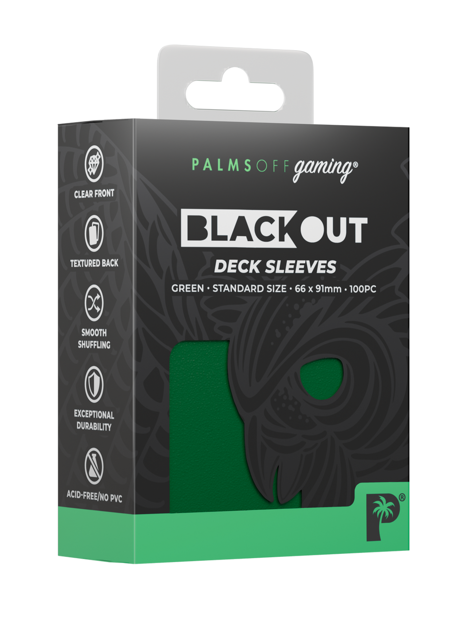 Blackout Deck Sleeves - Standard Size - GREEN