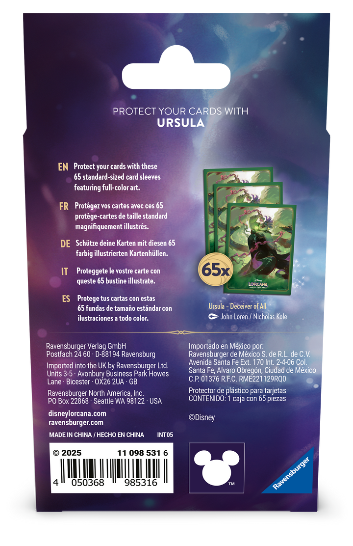 Disney Lorcana TCG - Set 7 Archazia's Island Sleeves: Ursula – Deceiver of All