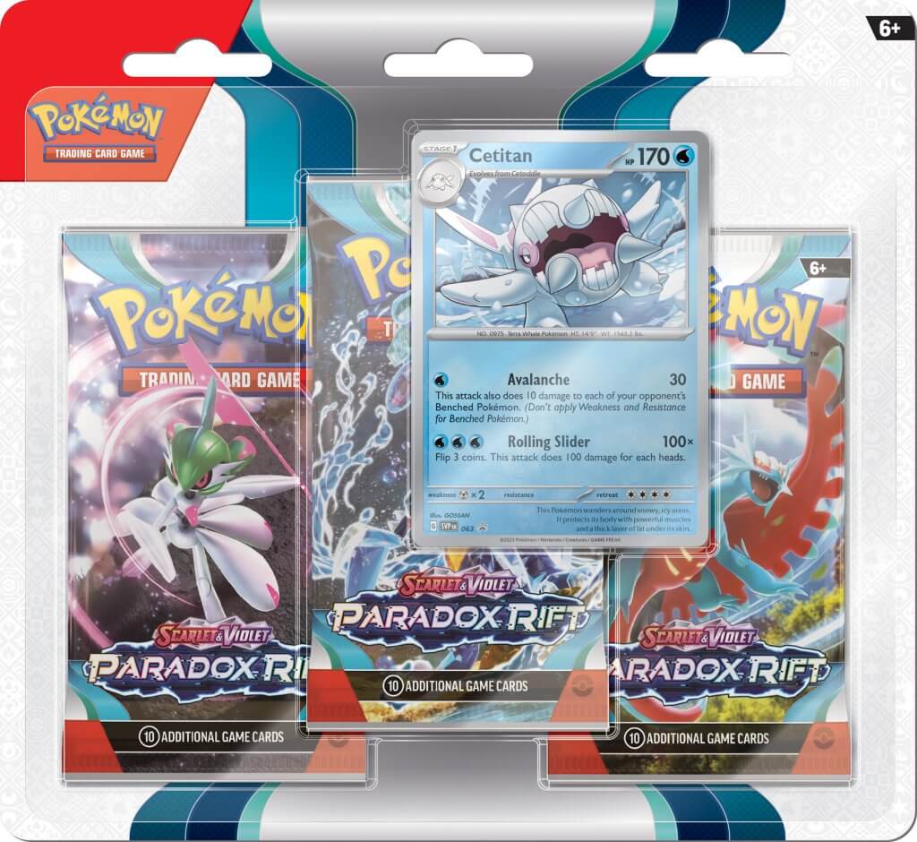 Pokemon TCG - Scarlet & Violet 4 Paradox Rift Three Booster Blister