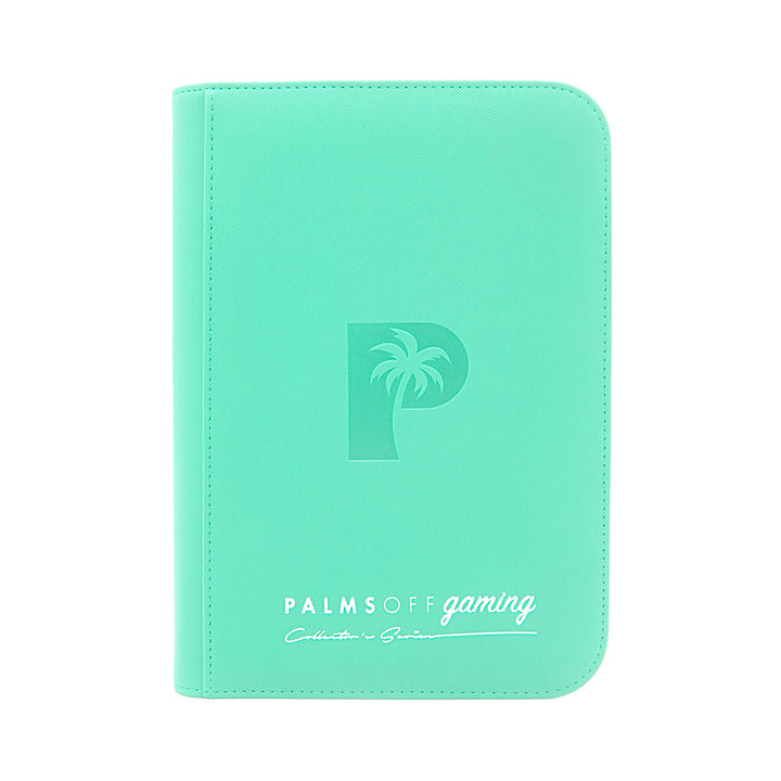 Palms Off Gaming - Collector's Series 4 Pocket Zip Trading Card Binder - TURQUOISE