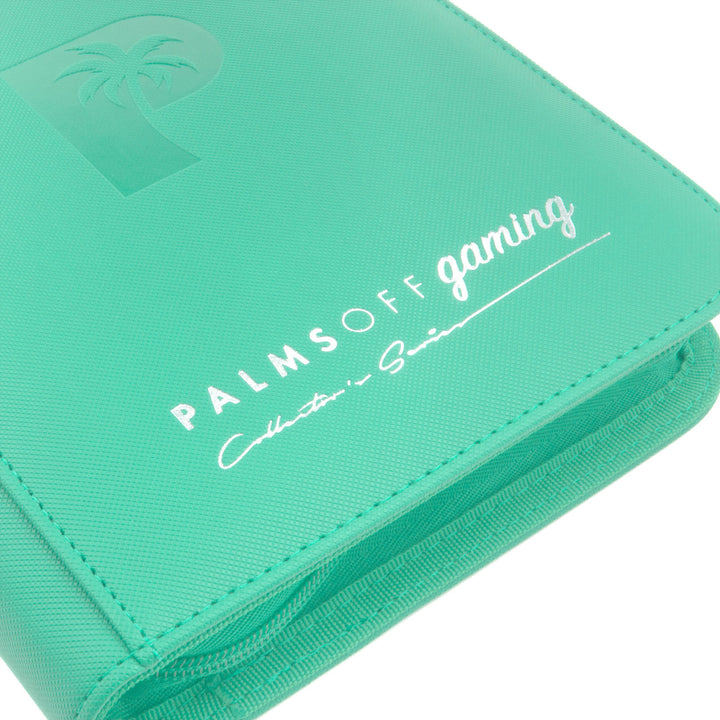 Palms Off Gaming - Collector's Series 4 Pocket Zip Trading Card Binder - TURQUOISE