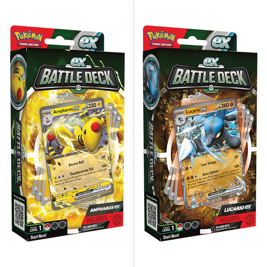 Pokemon TCG: Ampharos ex or Lucario ex Battle Deck
