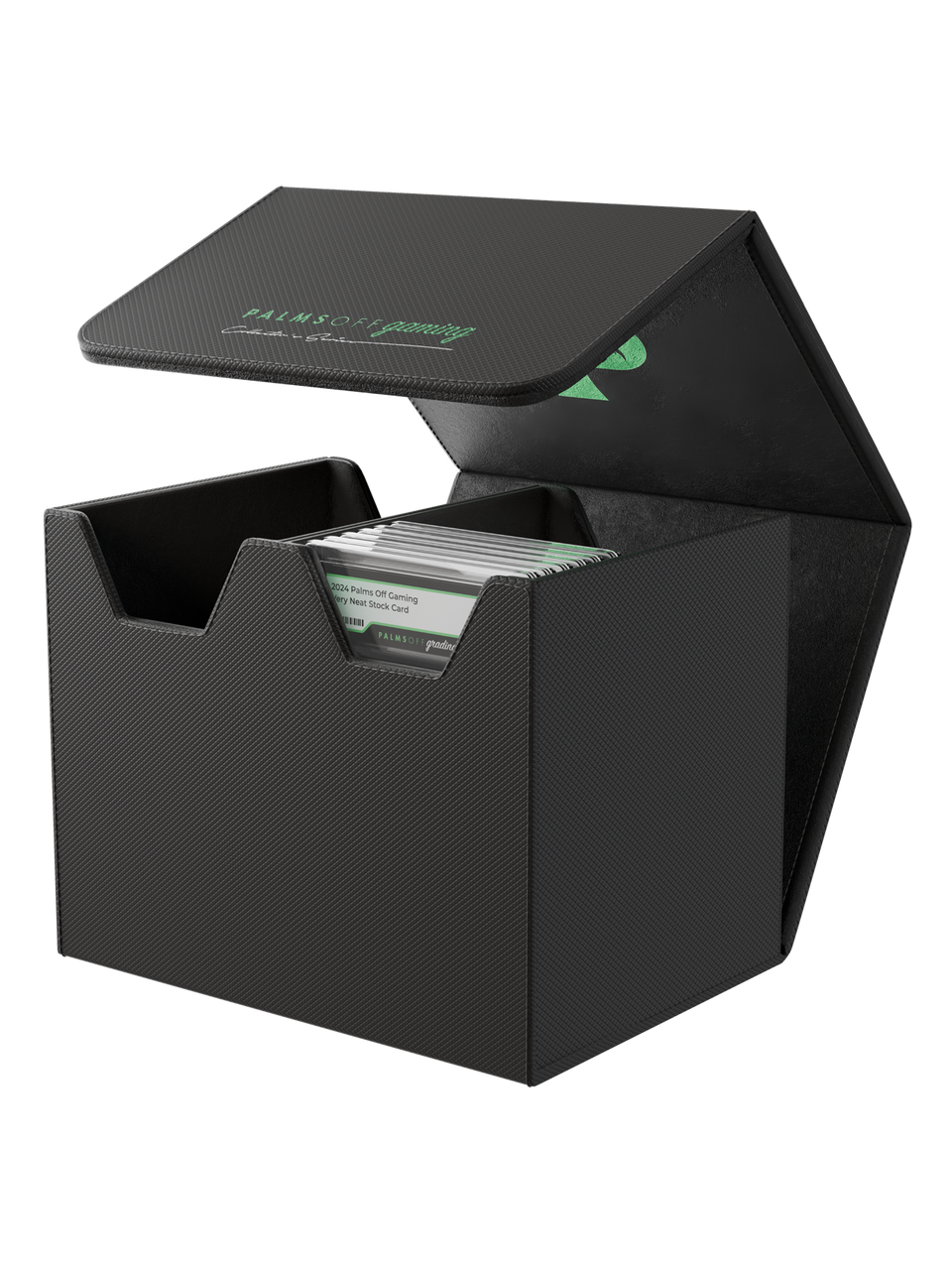 Palms Off Gaming - Collector's Series Graded Card Storage Case - Medium - Black
