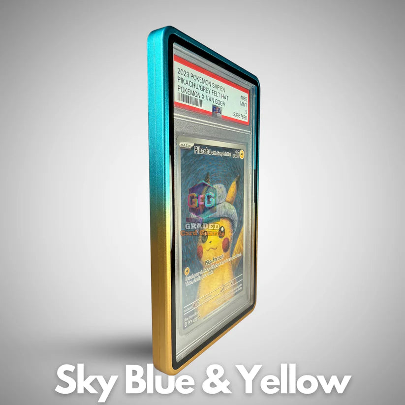 Graded Card Guards - Alpha Series Guard - Magnetic - SKY BLUE & YELLOW