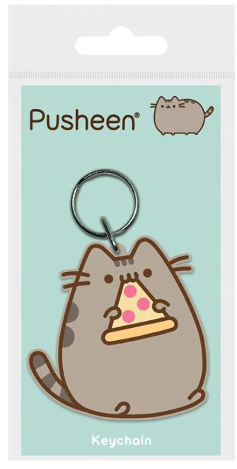 Pusheen – Pizza Rubber Keychain
