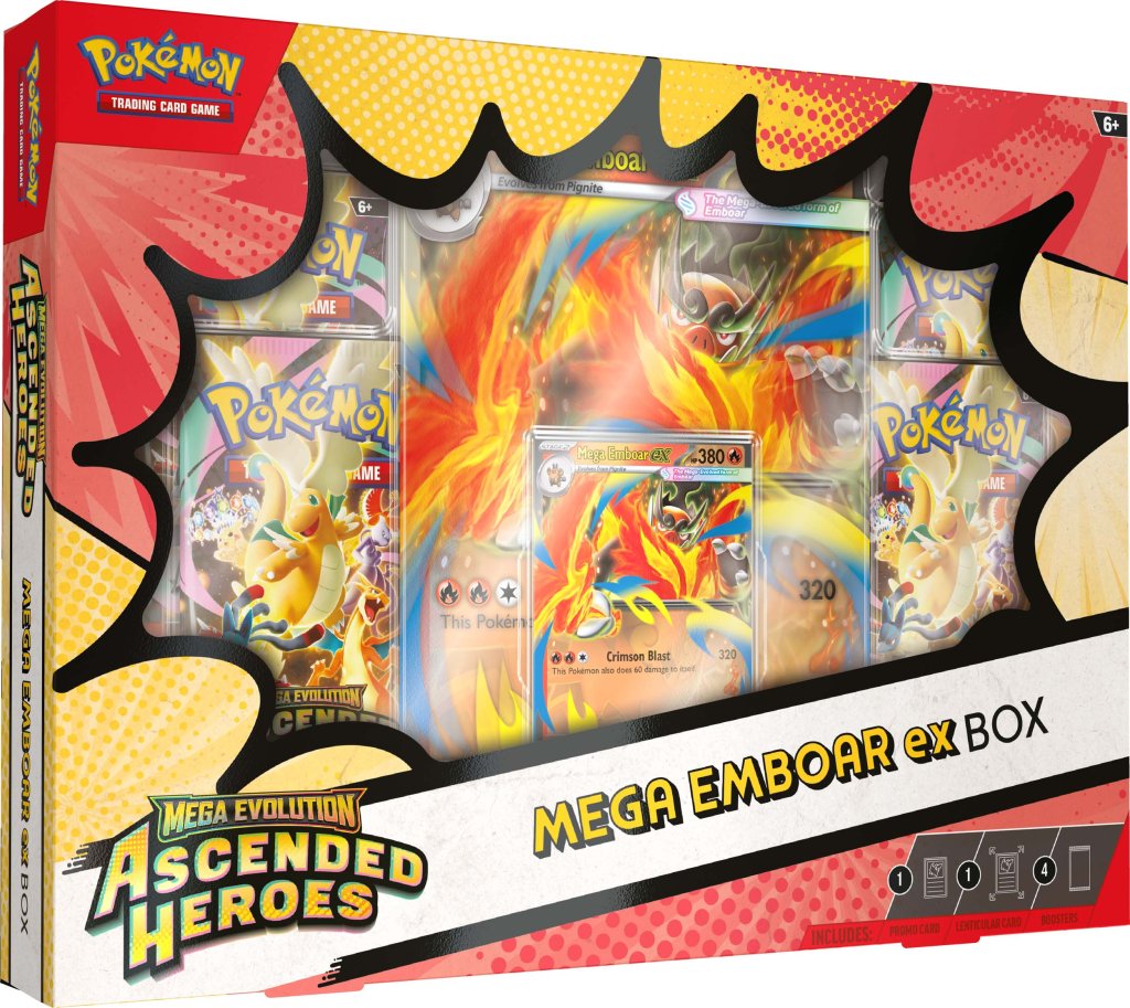 Pokemon TCG - Ascended Heroes Mega Meganium ex Box, Mega Emboar ex Box, or Mega Feraligatr ex Box
