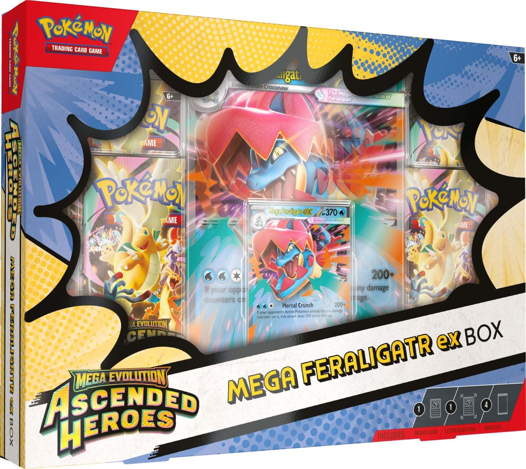 Pokemon TCG - Ascended Heroes Mega Meganium ex Box, Mega Emboar ex Box, or Mega Feraligatr ex Box