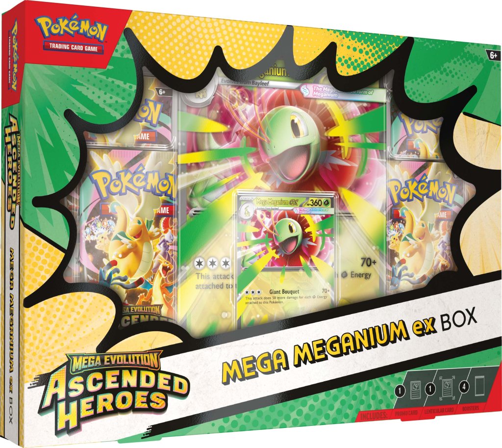 Pokemon TCG - Ascended Heroes Mega Meganium ex Box, Mega Emboar ex Box, or Mega Feraligatr ex Box