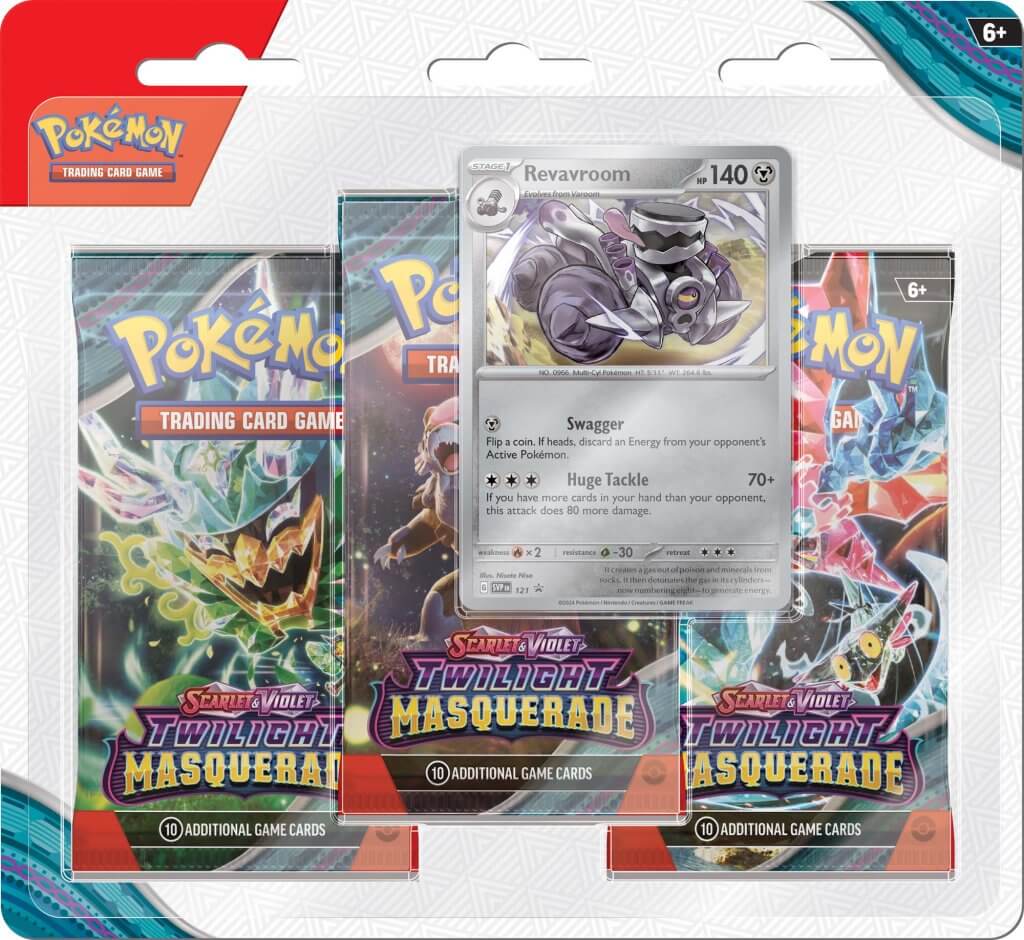 POKEMON TCG Scarlet & Violet 6 Twilight Masquerade Three Booster Blister