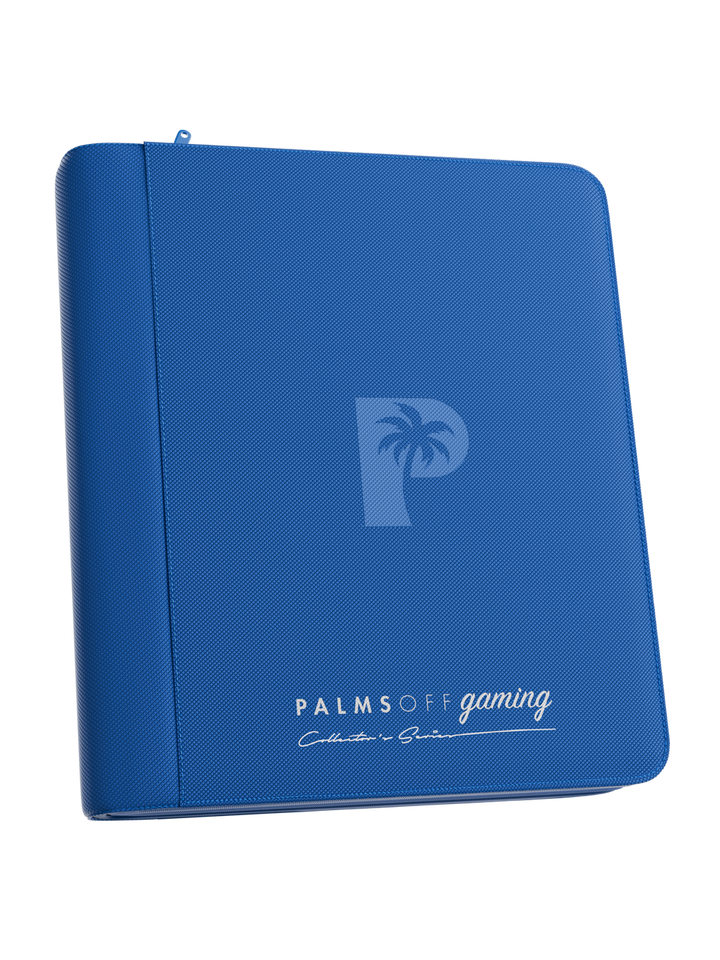 Palms Off Gaming - Collector's Series Top Loader Zip Binder - 4 Pocket - Blue