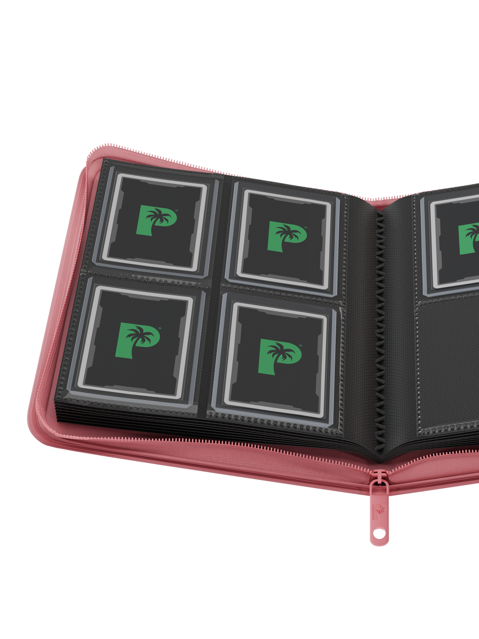Palms Off Gaming - Collector's Series Top Loader Zip Binder - 4 Pocket - Pink