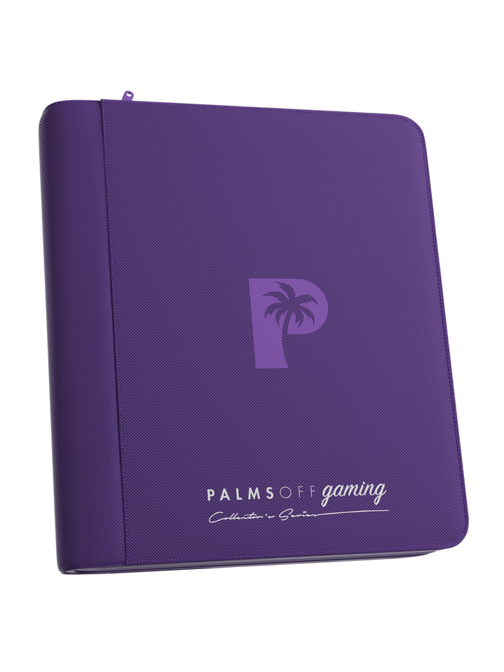 Palms Off Gaming - Collector's Series Top Loader Zip Binder - 4 Pocket - Purple