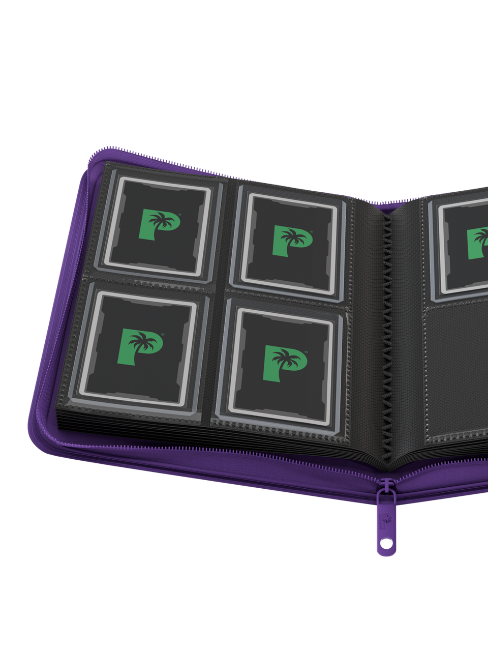 Palms Off Gaming - Collector's Series Top Loader Zip Binder - 4 Pocket - Purple