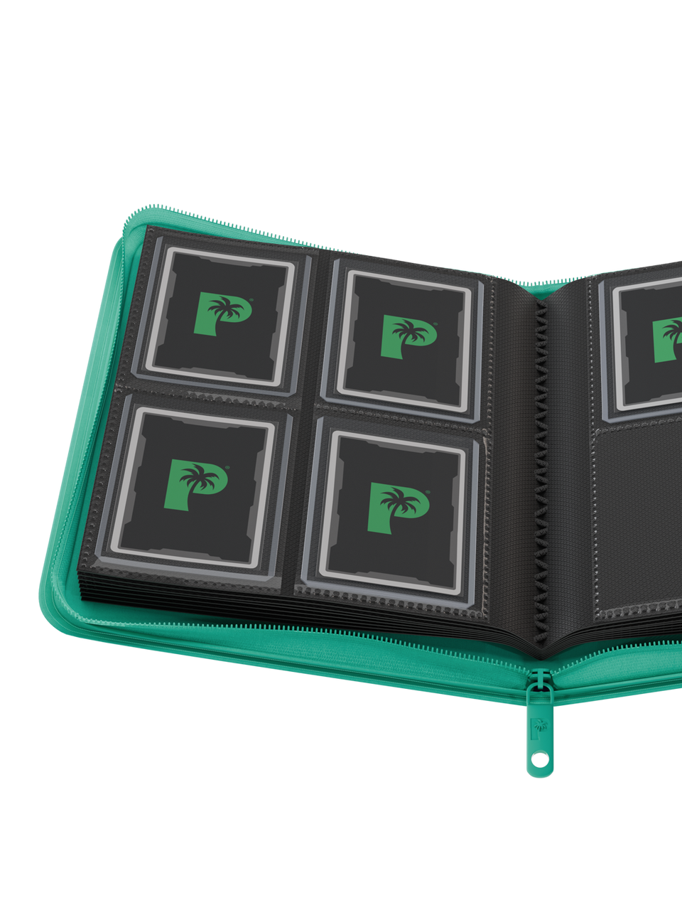 Palms Off Gaming - Collector's Series Top Loader Zip Binder - 4 Pocket - Turquoise