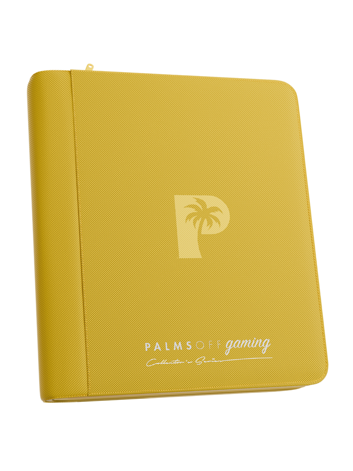 Palms Off Gaming - Collector's Series Top Loader Zip Binder - 4 Pocket - Yellow