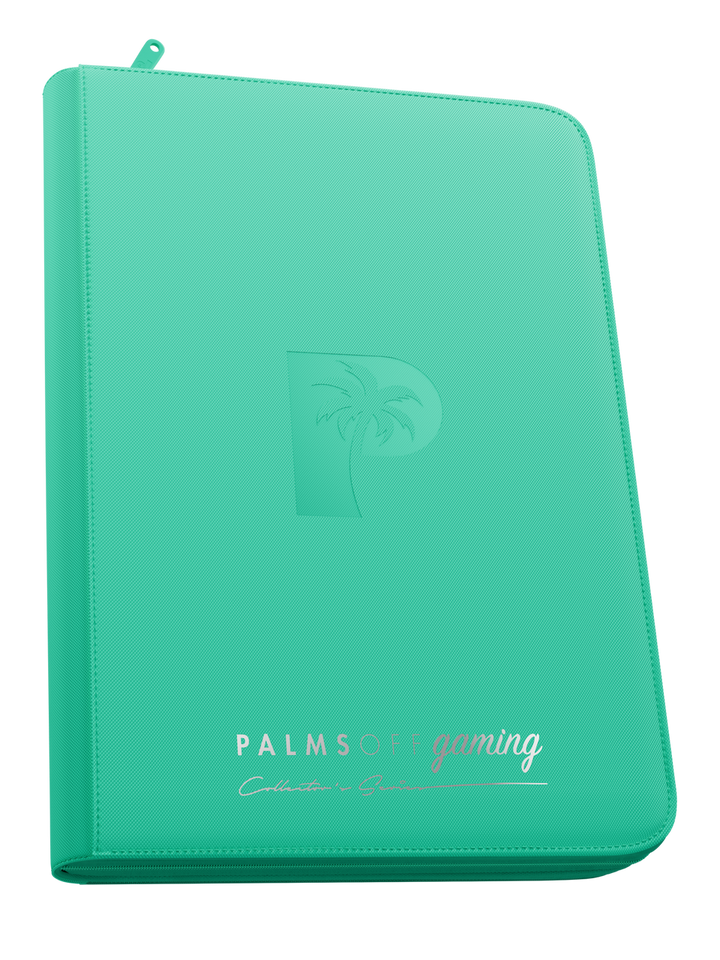 Palms Off Gaming - Collector's Series TOP LOADER Zip Binder - TURQUOISE