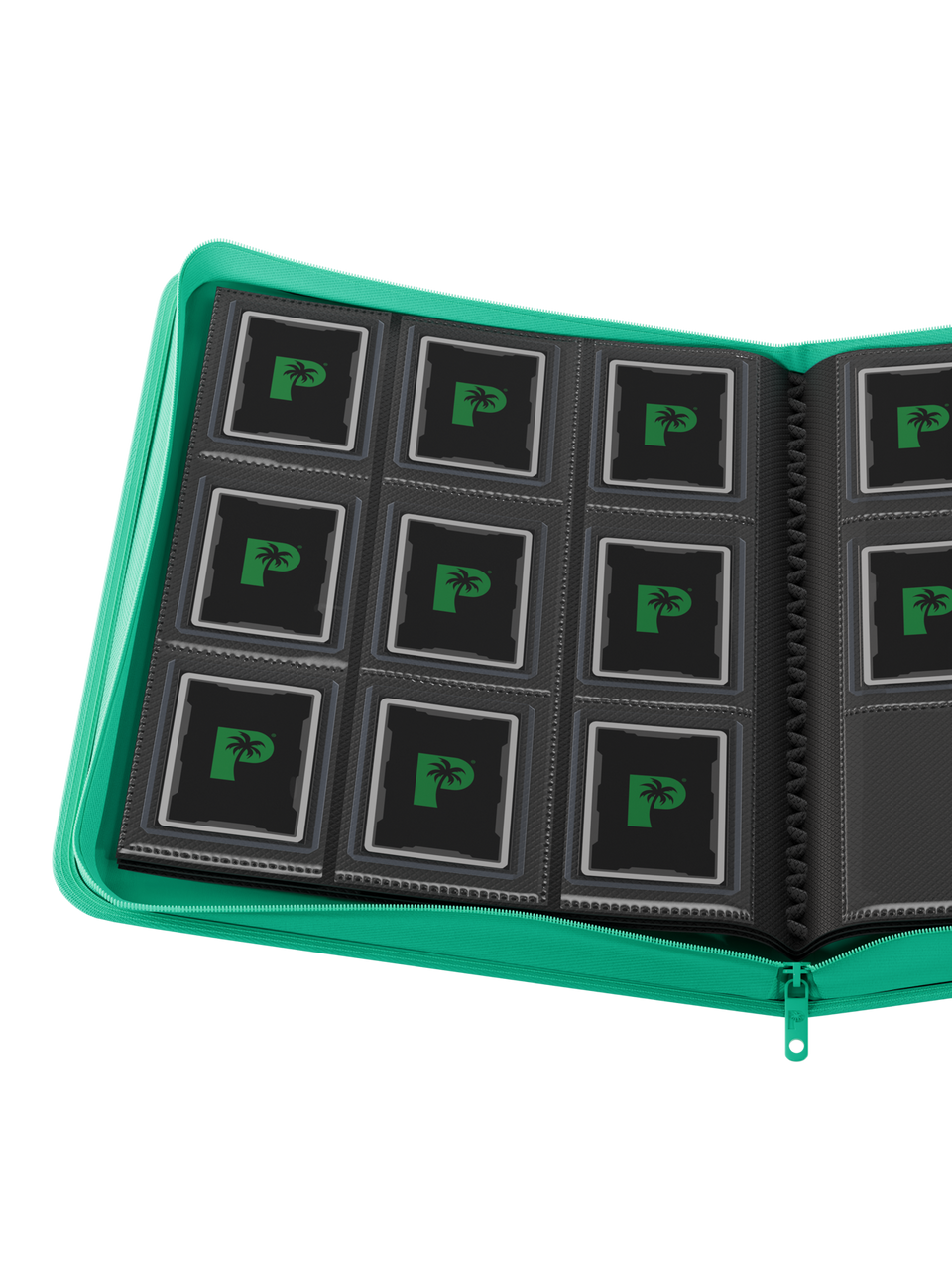 Palms Off Gaming - Collector's Series TOP LOADER Zip Binder - TURQUOISE
