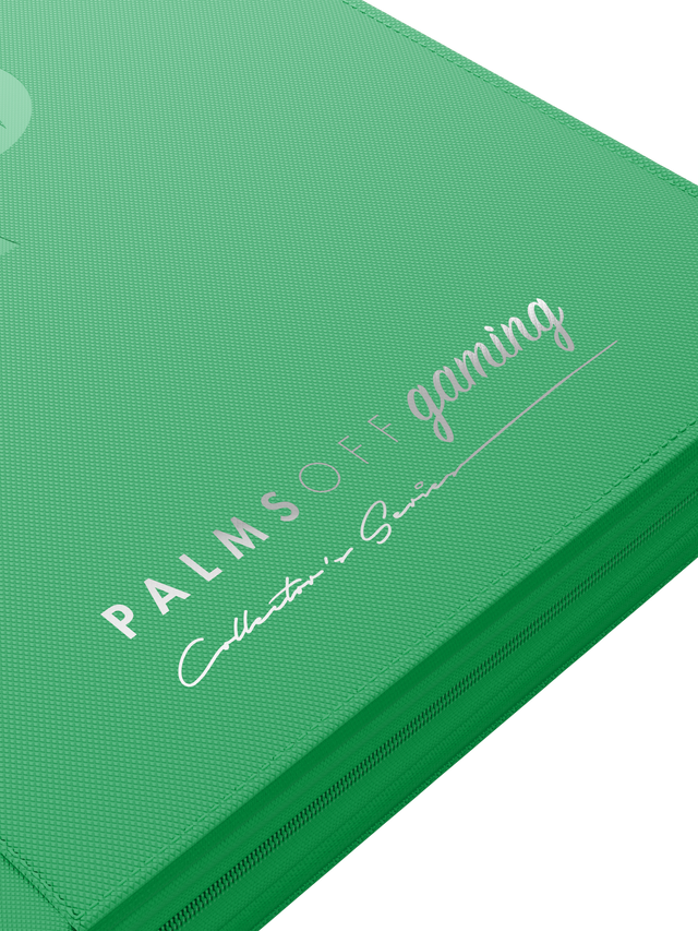 Palms Off Gaming - Collector's Series 9 Pocket Zip Trading Card Binder -Green