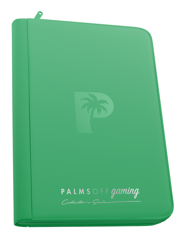 Palms Off Gaming - Collector's Series 9 Pocket Zip Trading Card Binder -Green