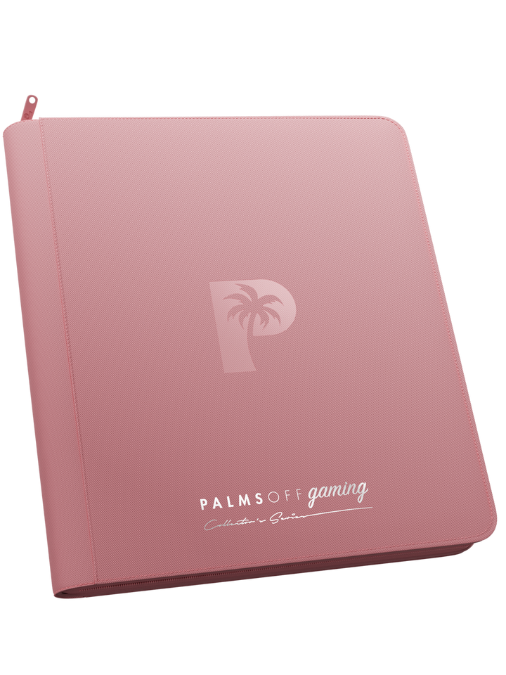 Palms Off Gaming - Collector's Series 12 Pocket Zip Trading Card Binder - PINK