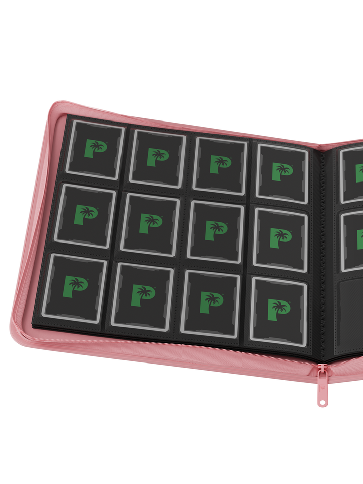 Palms Off Gaming - Collector's Series 12 Pocket Zip Trading Card Binder - PINK