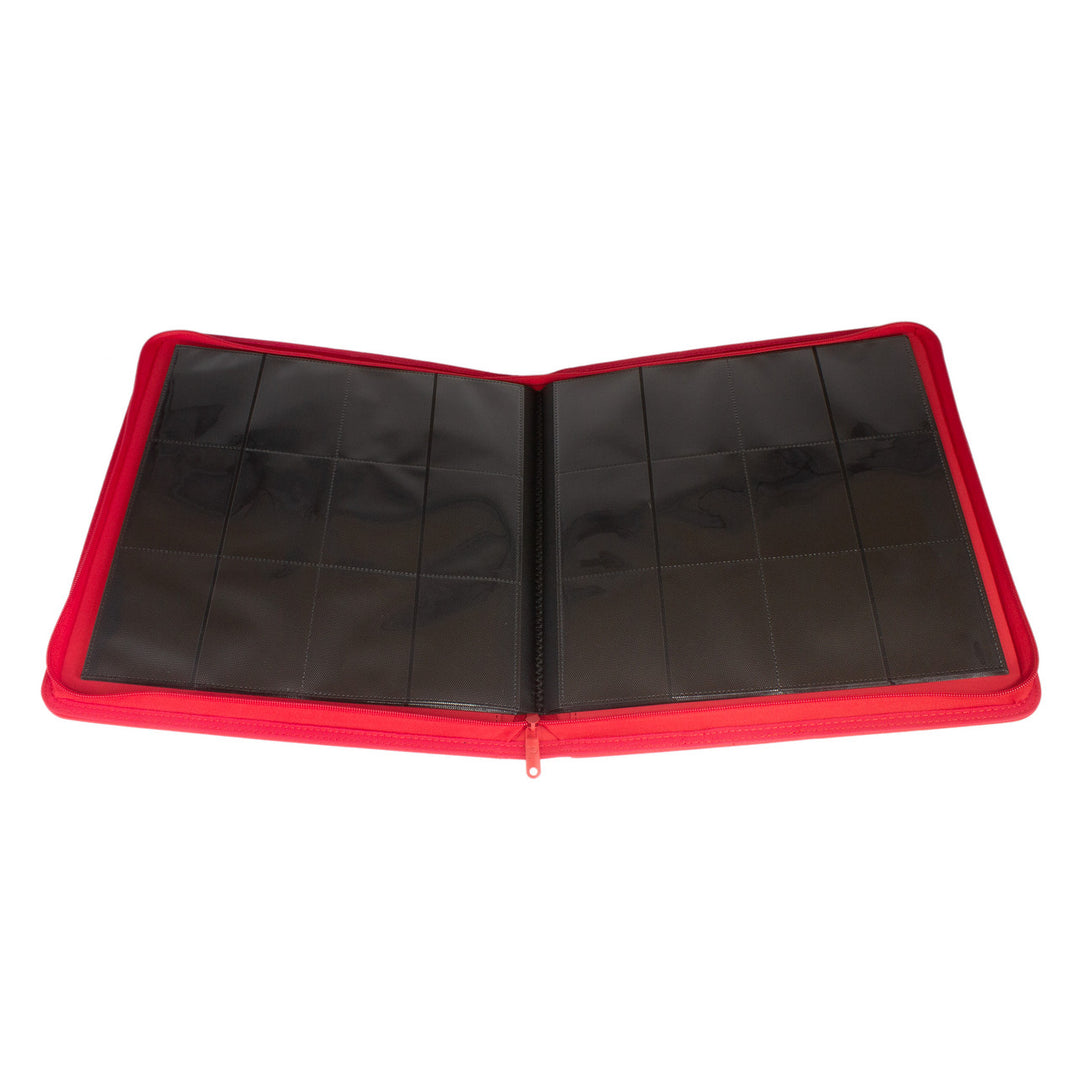 Palms Off Gaming - Collector's Series 12 Pocket Zip Trading Card Binder - RED