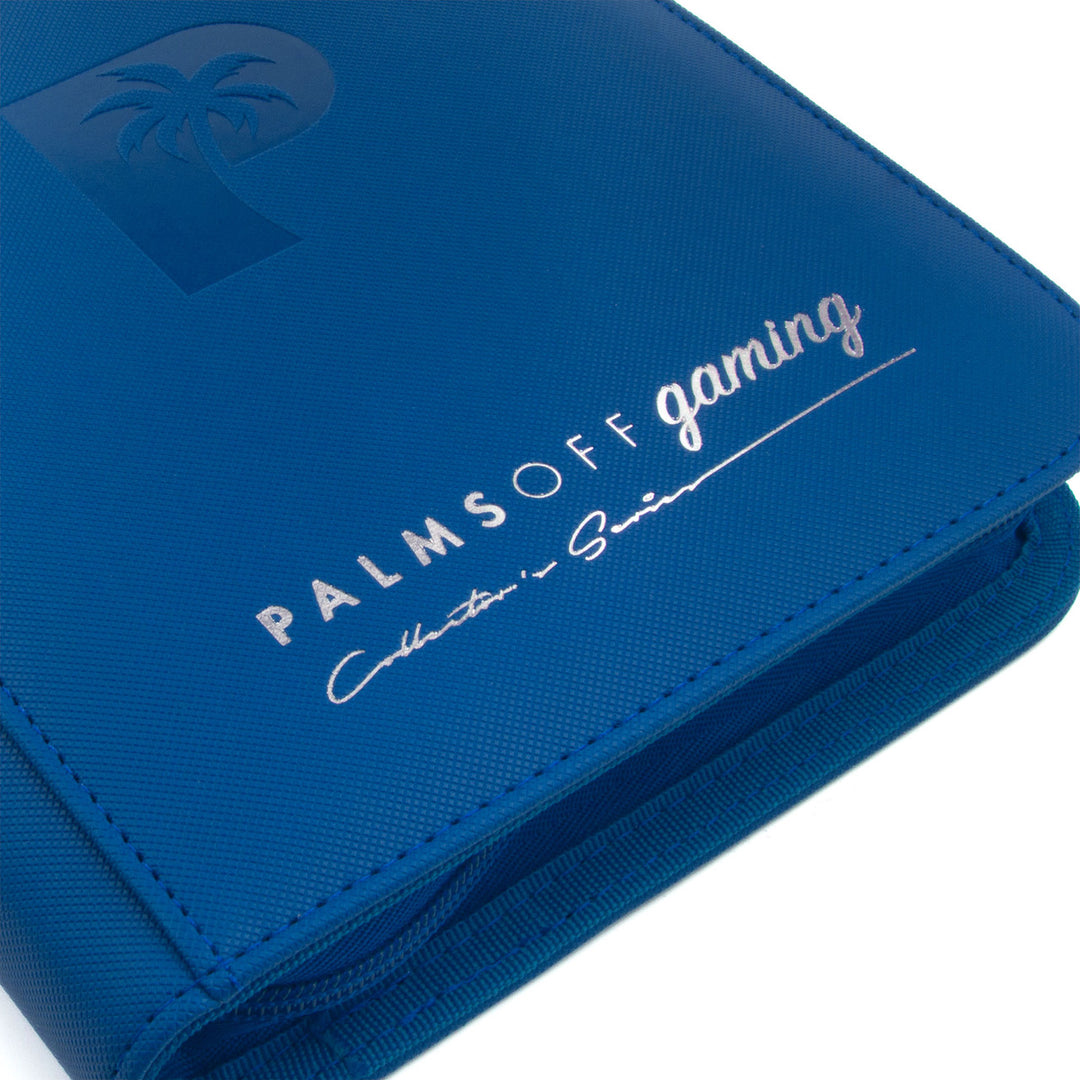 Palms Off Gaming - Collector's Series 4 Pocket Zip Trading Card Binder - BLUE