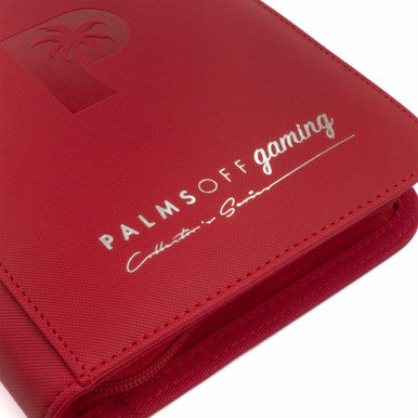 Palms Off Gaming - Collector's Series 4 Pocket Zip Trading Card Binder - RED
