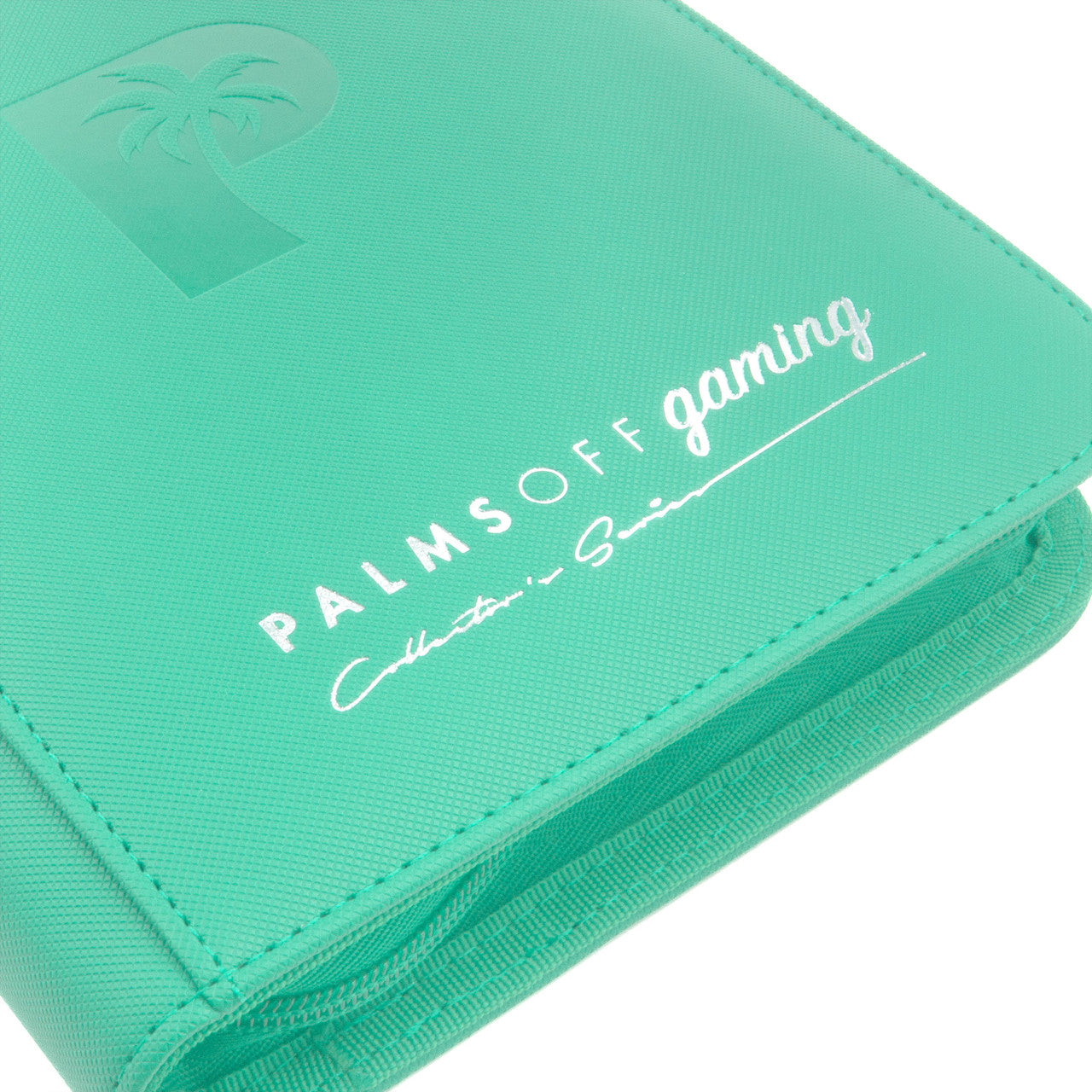 Palms Off Gaming - Collector's Series 4 Pocket Zip Trading Card Binder - TURQUOISE