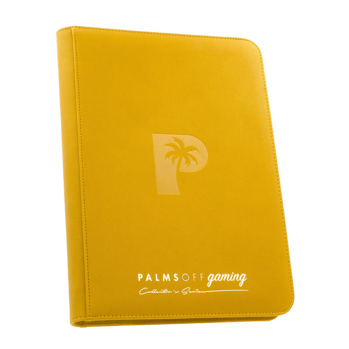 Palms Off Gaming - Collector's Series 9 Pocket Zip Trading Card Binder -Yellow