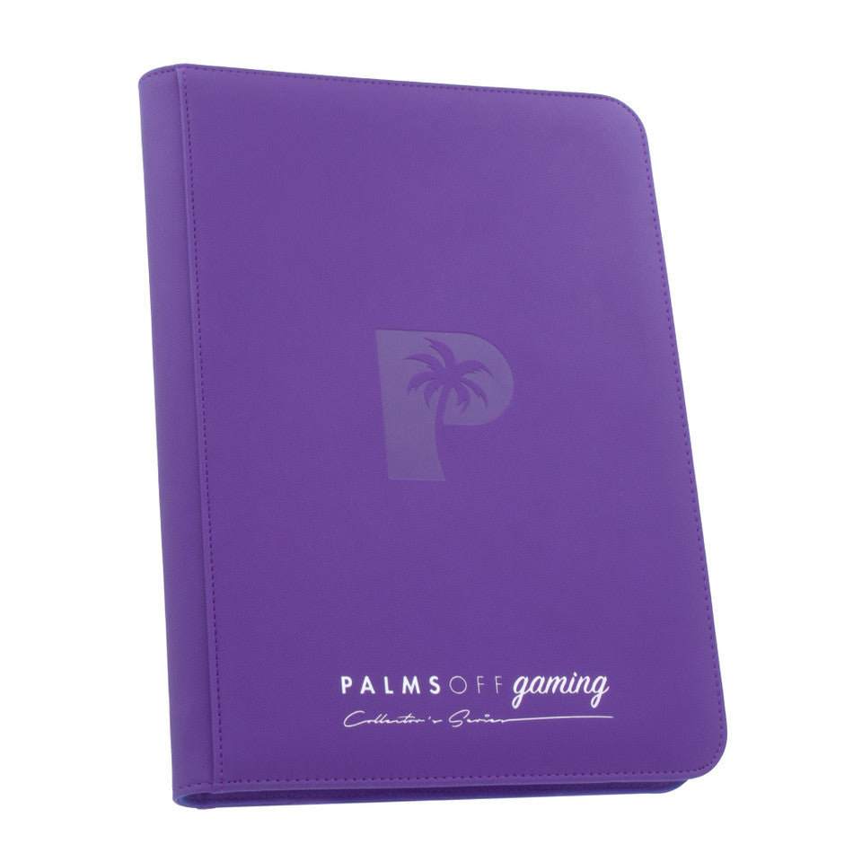 Palms Off Gaming - Collector's Series 9 Pocket Zip Trading Card Binder - PURPLE