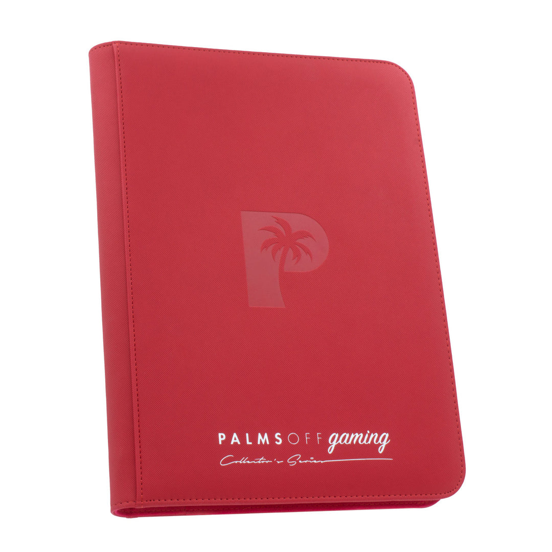 Palms Off Gaming - Collector's Series 9 Pocket Zip Trading Card Binder - RED