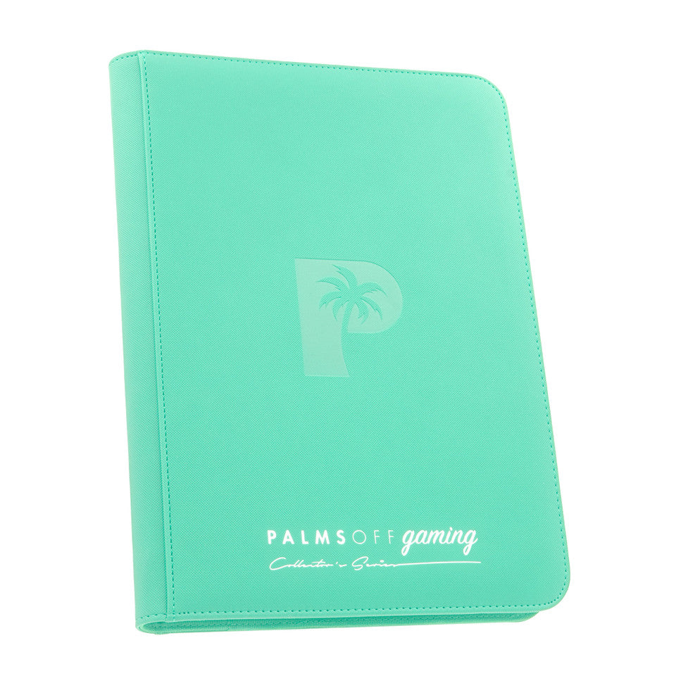Palms Off Gaming - Collector's Series 9 Pocket Zip Trading Card Binder - Turquoise