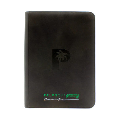 Palms Off Gaming - Collector's Series 9 Pocket Zip Trading Card Binder - BLACK