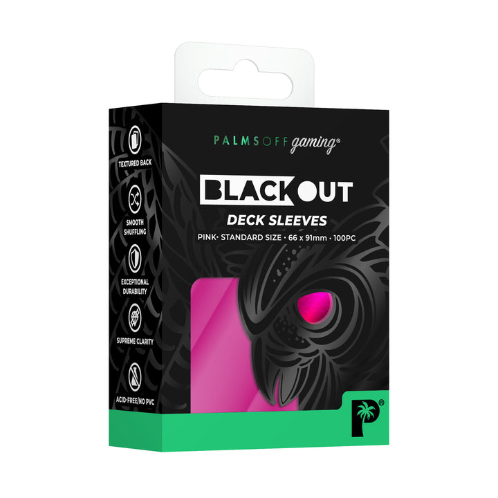 Blackout Deck Sleeves - Standard Size - PINK