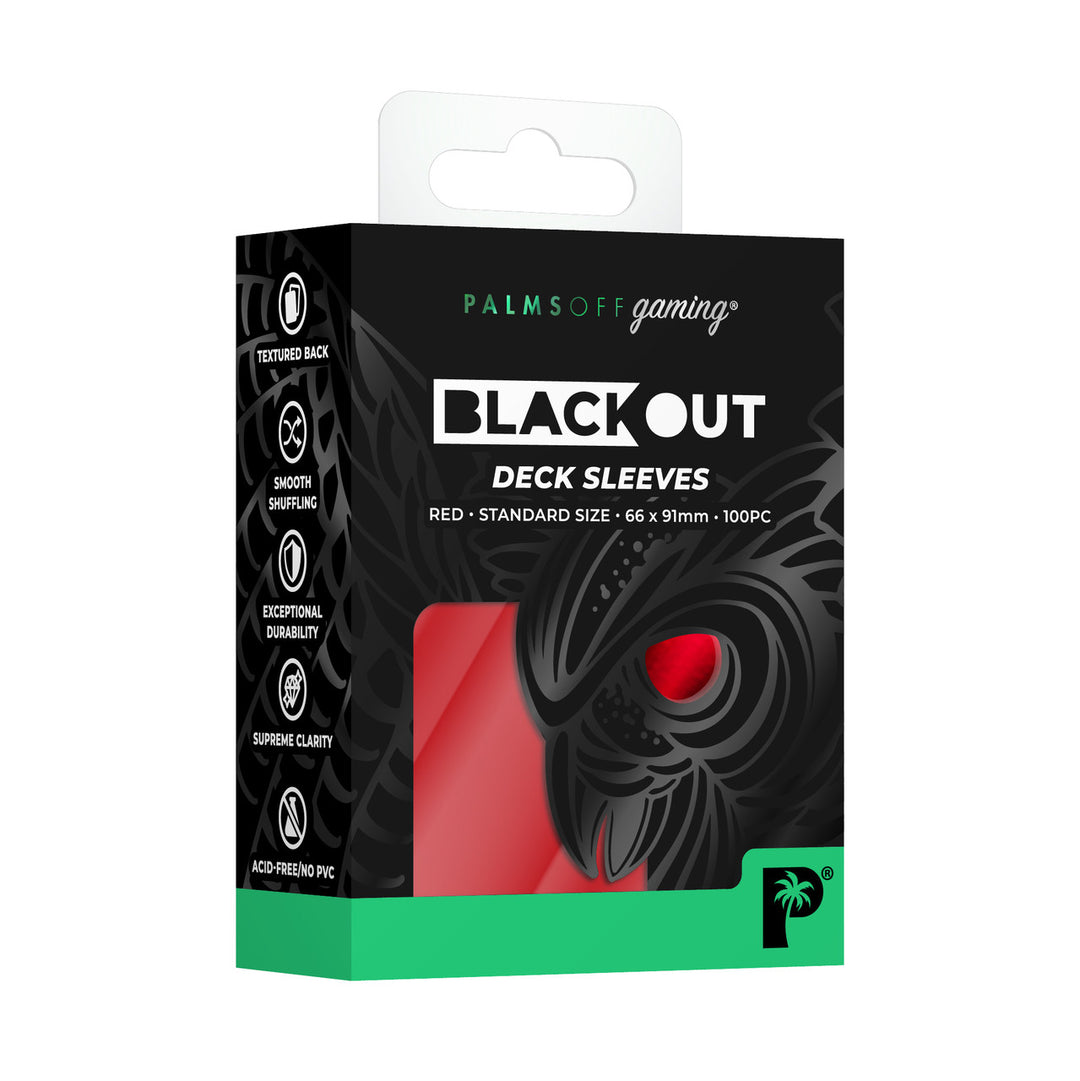 Blackout Deck Sleeves - Standard Size - RED