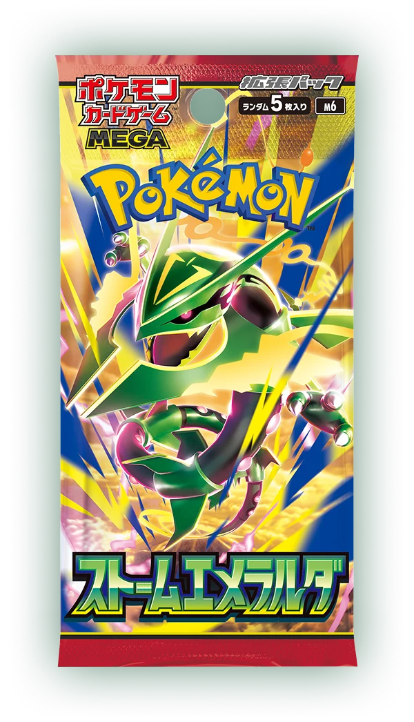 Pokemon TCG - MEGA M6 Storm Emeralda Booster Pack - Japanese Pokemon TCG (SINGLE PACK)